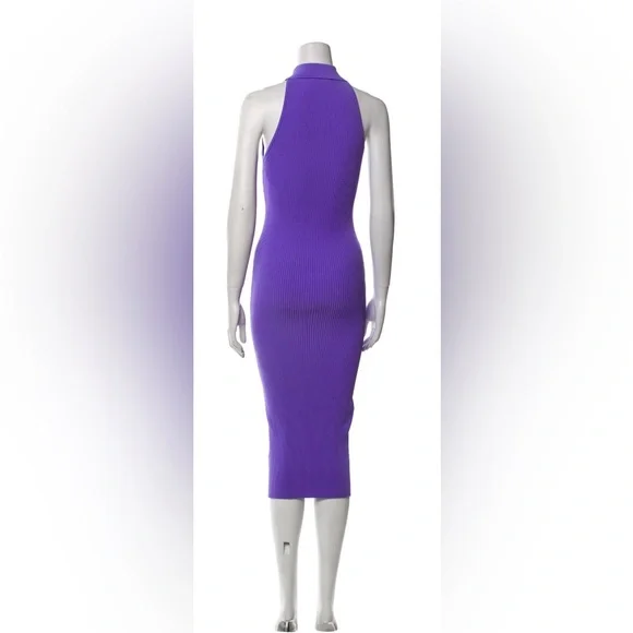 A.L.C. Purple Ribbed Knit Midi Dress - Picture 2 of 2